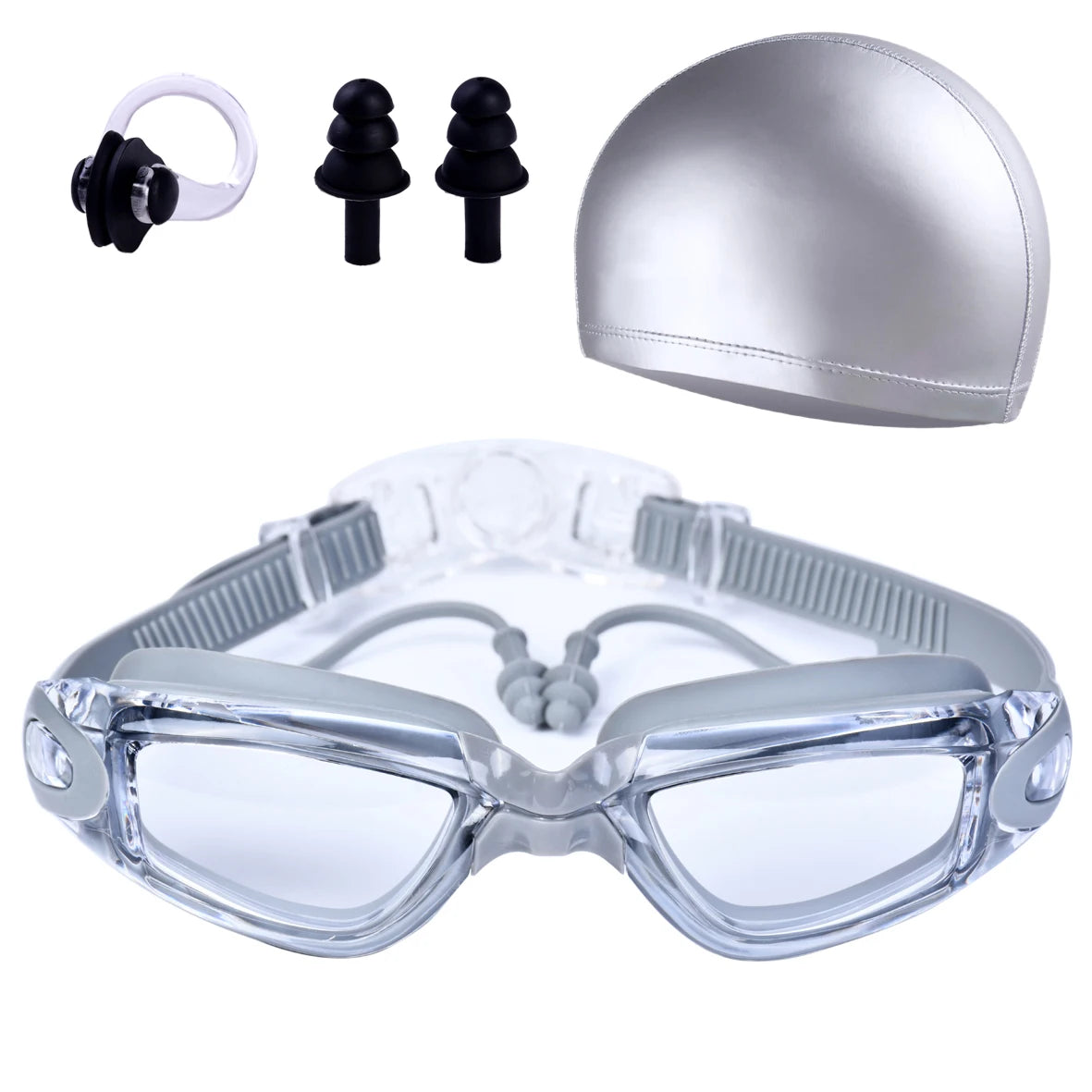 Adult Swimming Goggles Swimming Goggles Waterproof Fog-Proof High-Definition Swimming Goggles Swimming Equipment Cap Suit