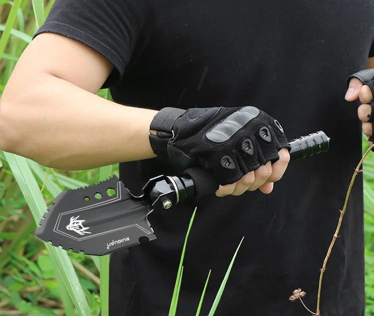 Outdoor Engineering Shovel Folding Multi-function Survival Shovels Steel Small Fishing Shovels Truck Mounted Military Tools