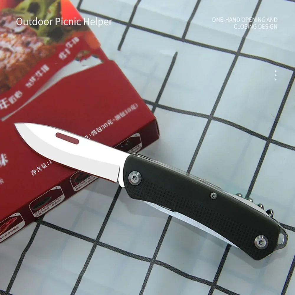Pink Folding Knife Multipurpose Tools Self Defense Hunting Tactical Pocket Knife Survival Gear Camping Equipment EDC Hand Tools