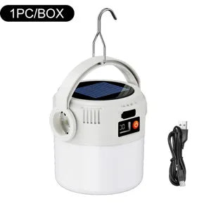 Ultra long endurance camping light, solar powered outdoor rechargeable tent light, emergency light, compact and portable, recha
