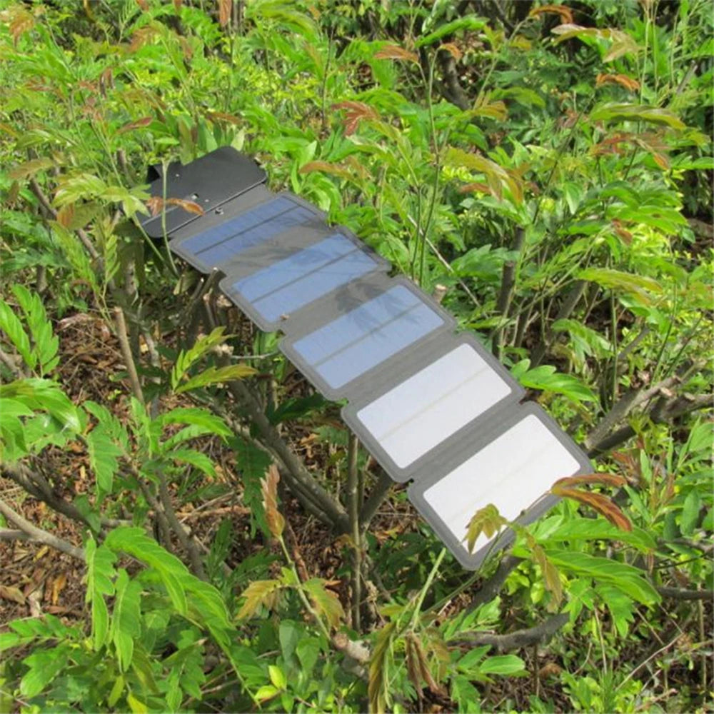 Portable Folding Outdoor Solar Panel Charger 5V 2.1A USB Output Devices Camp Hiking Backpack Travel Power Supply For Smartphones