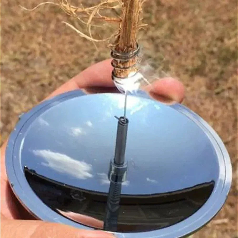 Solar Lighter Outdoor Fire Ignition Waterproof Windproof Emergency Travel Kits Portable Camping Hiking Wild Survival Tool Gear