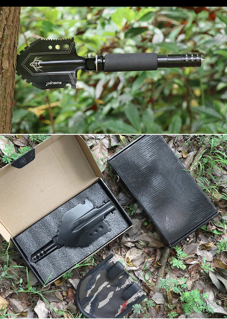 Outdoor Engineering Shovel Folding Multi-function Survival Shovels Steel Small Fishing Shovels Truck Mounted Military Tools