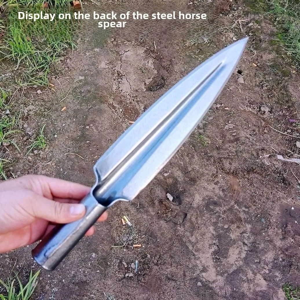 New Stainless Steel Spearhead Boar Spear Gardening Tip Shovel Outdoor Multi-Tool Spear survival gear camping tools edc camping