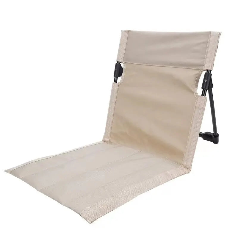 Foldable Camping Chair Cushion And Storage Bag Beige-0