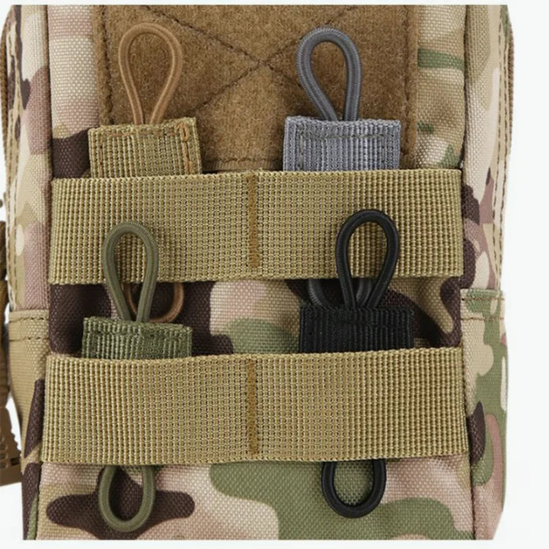 MOLLE Elastic Strap Bag Binding Buckles Outdoor Camping Multitool Retainer For Antenna Stick Pipe Camping Gear
