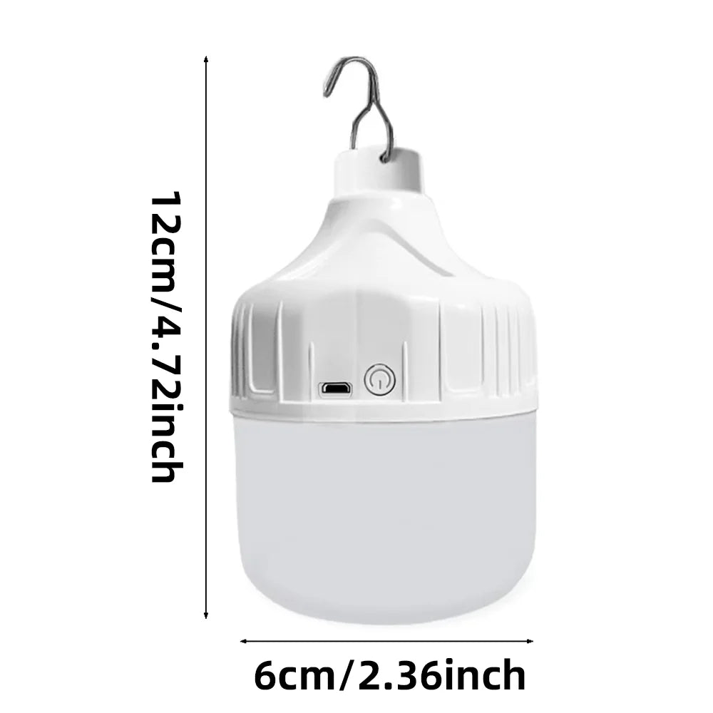 Portable LED Camping Light USB Rechargeable Multifunctional Outdoor Emergency Hanging Tent Lamp Hiking Picnics Night Lighting