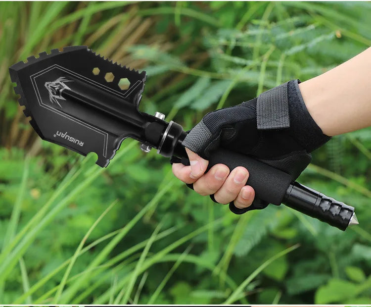 Outdoor Engineering Shovel Folding Multi-function Survival Shovels Steel Small Fishing Shovels Truck Mounted Military Tools