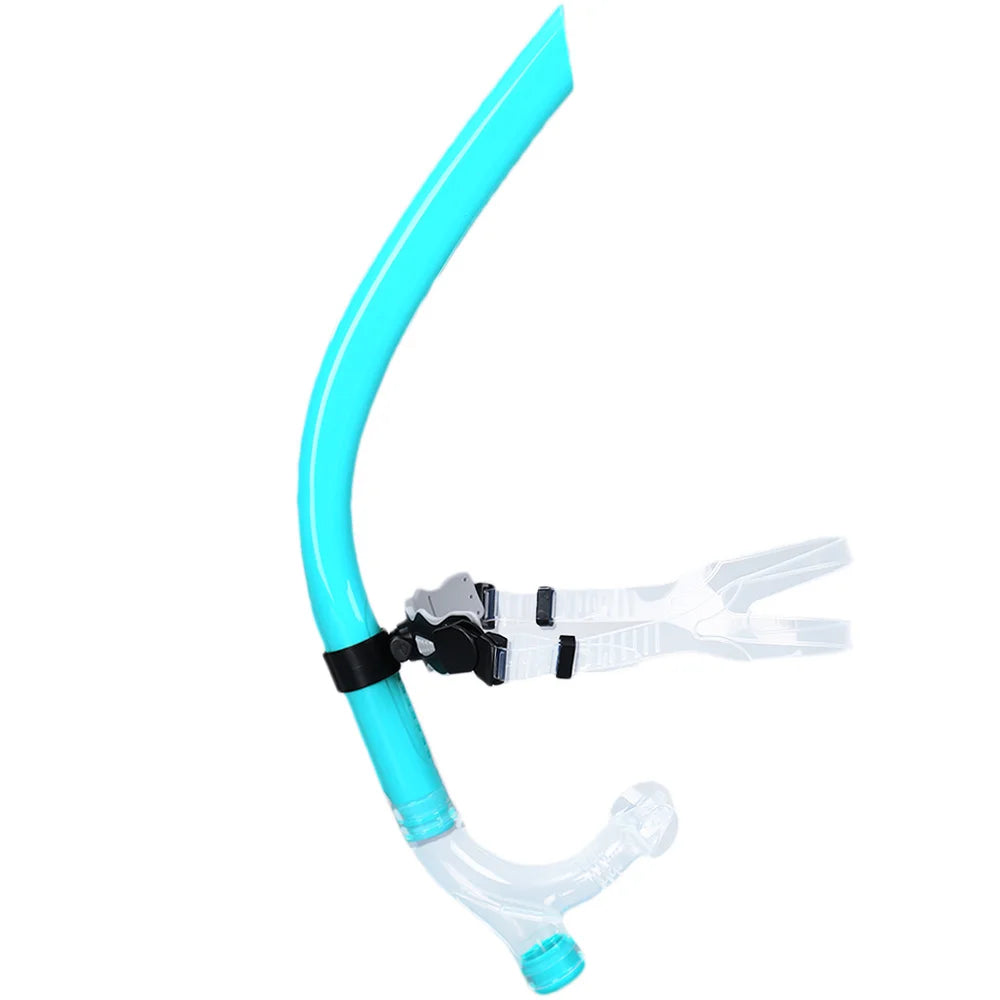 Swim Snorkel For Lap Swimming Training Snorkeling Front Mounted Training Gear With Comfortable Silicone Mouthpiece For Adult/Kid