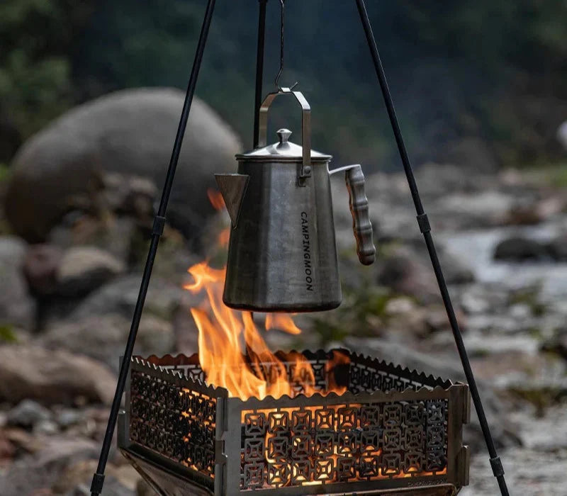 Camping Tea Kettle 1.86L with Titanium Plating Silver-3