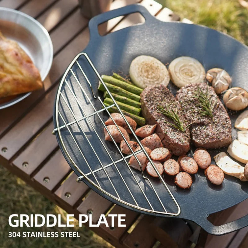 Stainless Steel Camping Net and Steam Rack-3