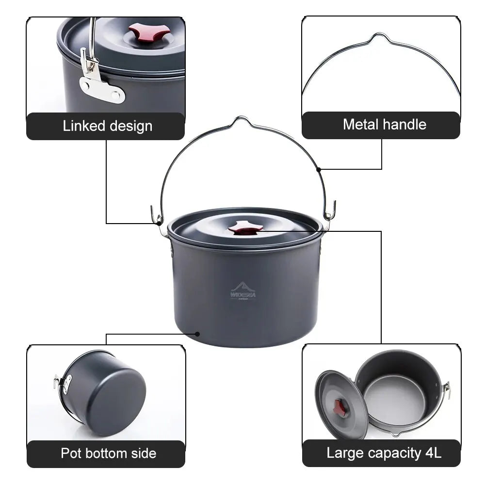 4L Camping Hanging Pot Cookware-4