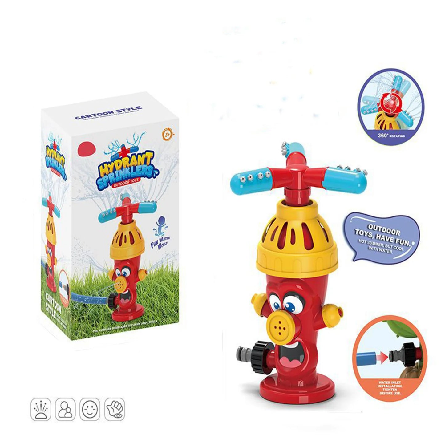 New Cartoon Water Interesting Water Play Toy Summer Children Water Spray Outdoor Lawns Water Blasts Water Spray Toy Holiday Gift