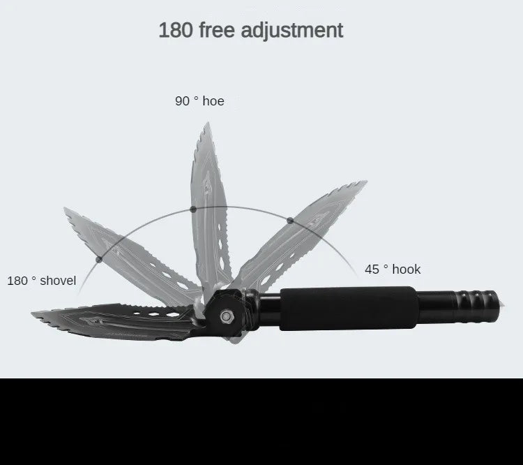 Outdoor Engineering Shovel Folding Multi-function Survival Shovels Steel Small Fishing Shovels Truck Mounted Military Tools