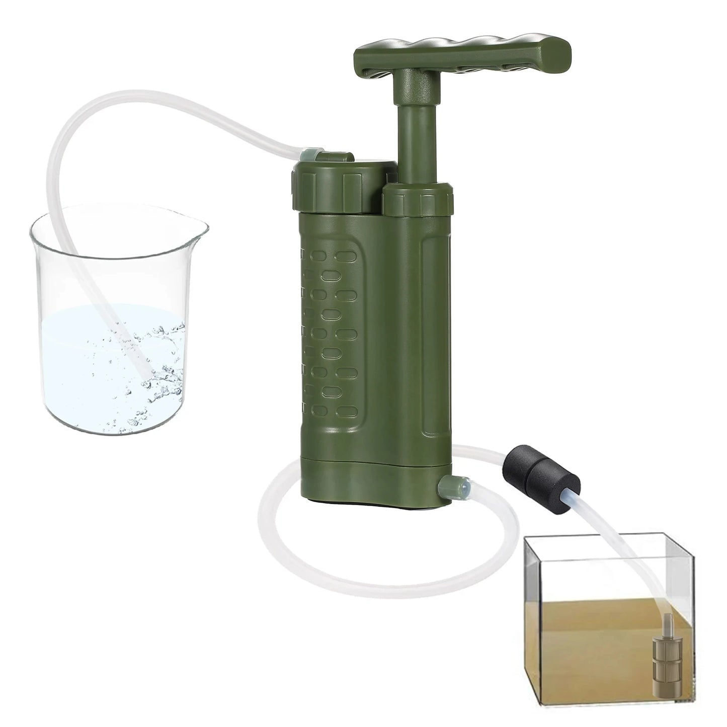 Outdoor Water Filter Filtration System Pump Water Filtration System with 0.01 Micron Water Filter Survival Tool Camping Supplies