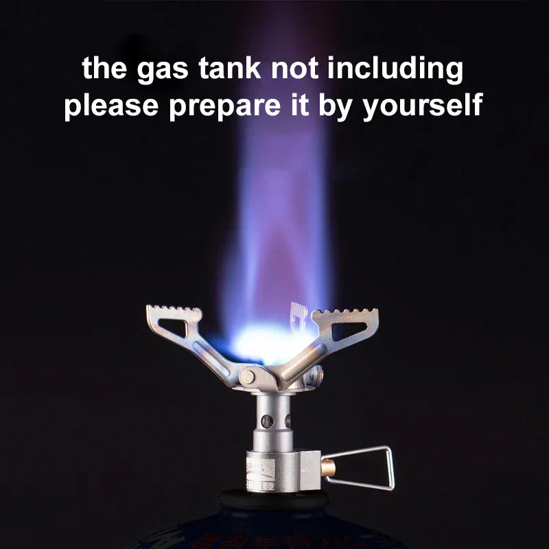 Titanium Outdoor Gas Stove 2700W Mini Camping Burner Silver-4