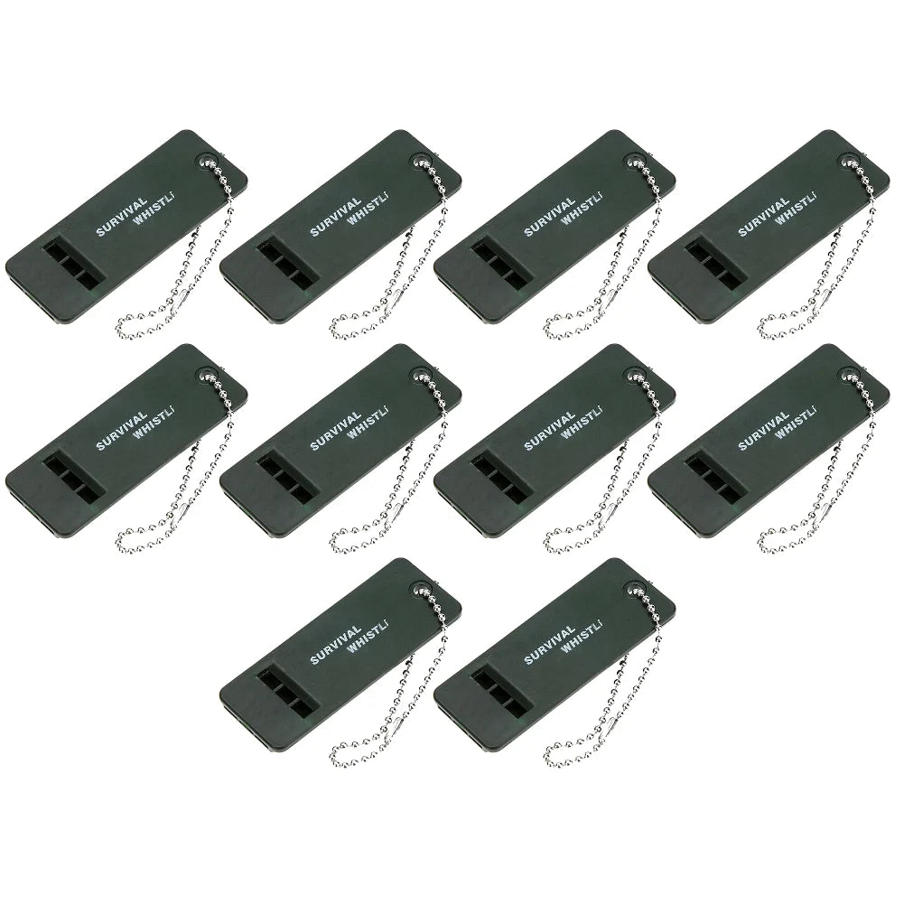 1-10PCS 3-Frequency Whistle High Decibel Survival Whistle Outdoor Hiking Camping Whistle Hunting Whistle Emergency Survival Tool