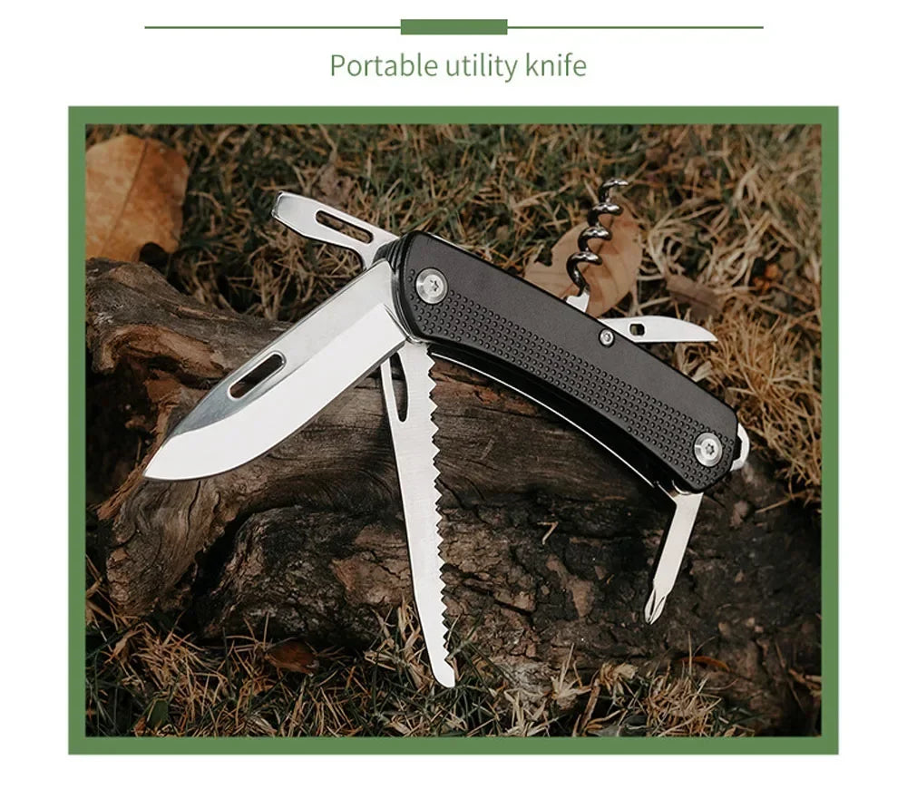 Pink Folding Knife Multipurpose Tools Self Defense Hunting Tactical Pocket Knife Survival Gear Camping Equipment EDC Hand Tools