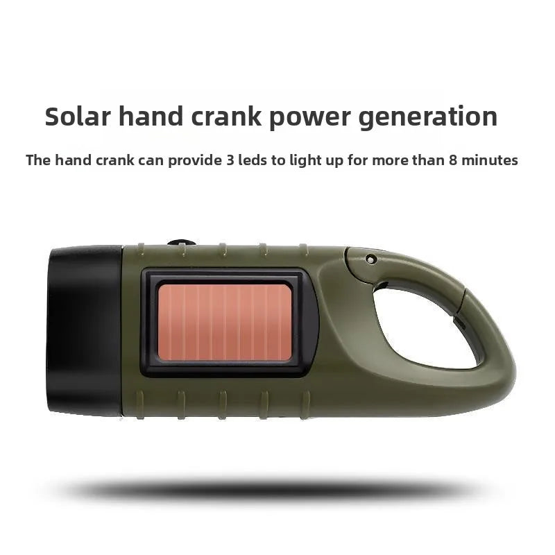 Solar Powered LED Flashlights USB Charging Flashlight Survival Gear for Outdoor Camping Hiking Emergency Torch Light