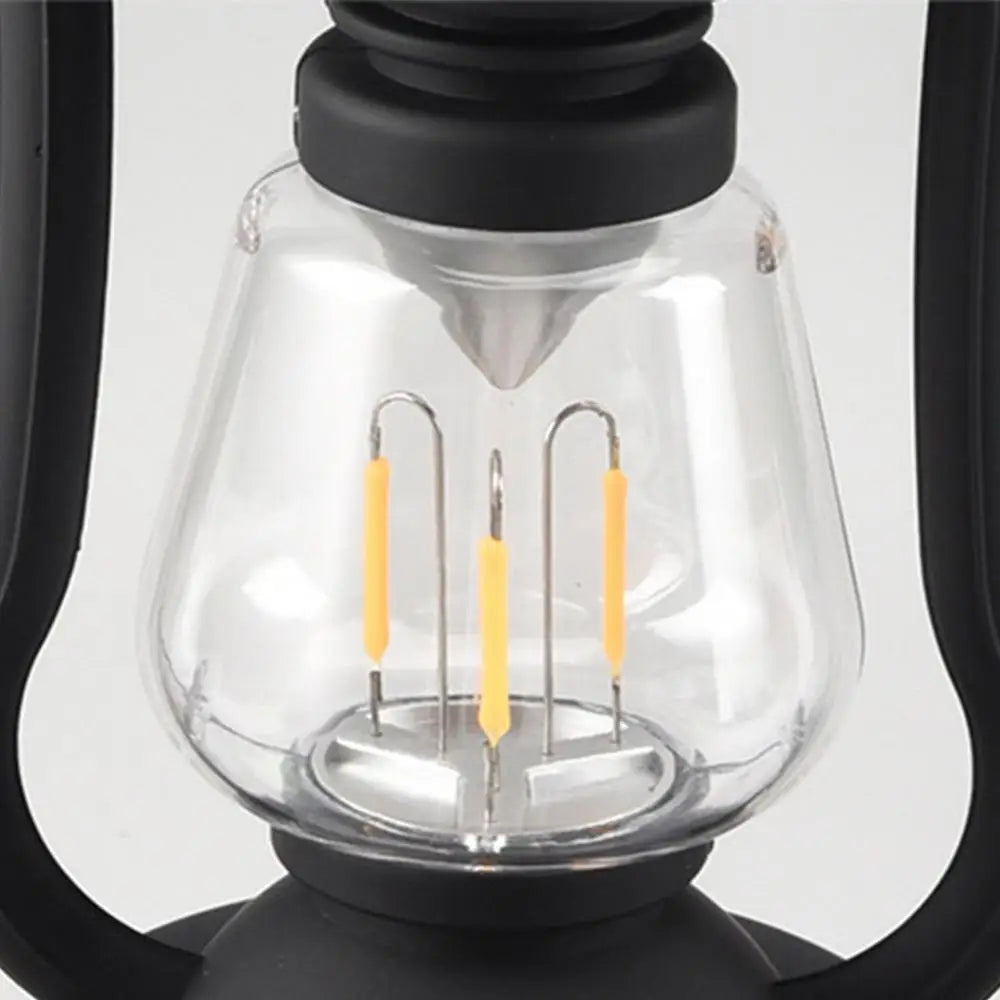 USB Rechargeable Camping Light Portable Hand Crank Generator Camping Tent Light Outdoor Solar Charging Waterproof LED Flashlight