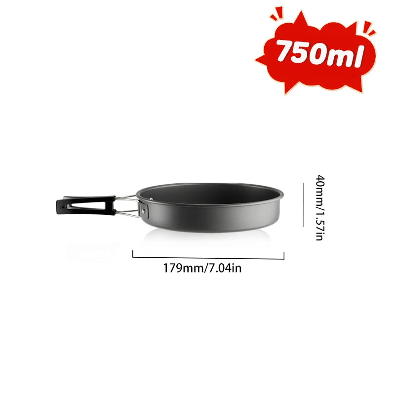 Pandatour Outdoor Camping Cookware Set High Firepower Folding Aluminum Picnic Easy Equiped Cookware Adjustable High Power