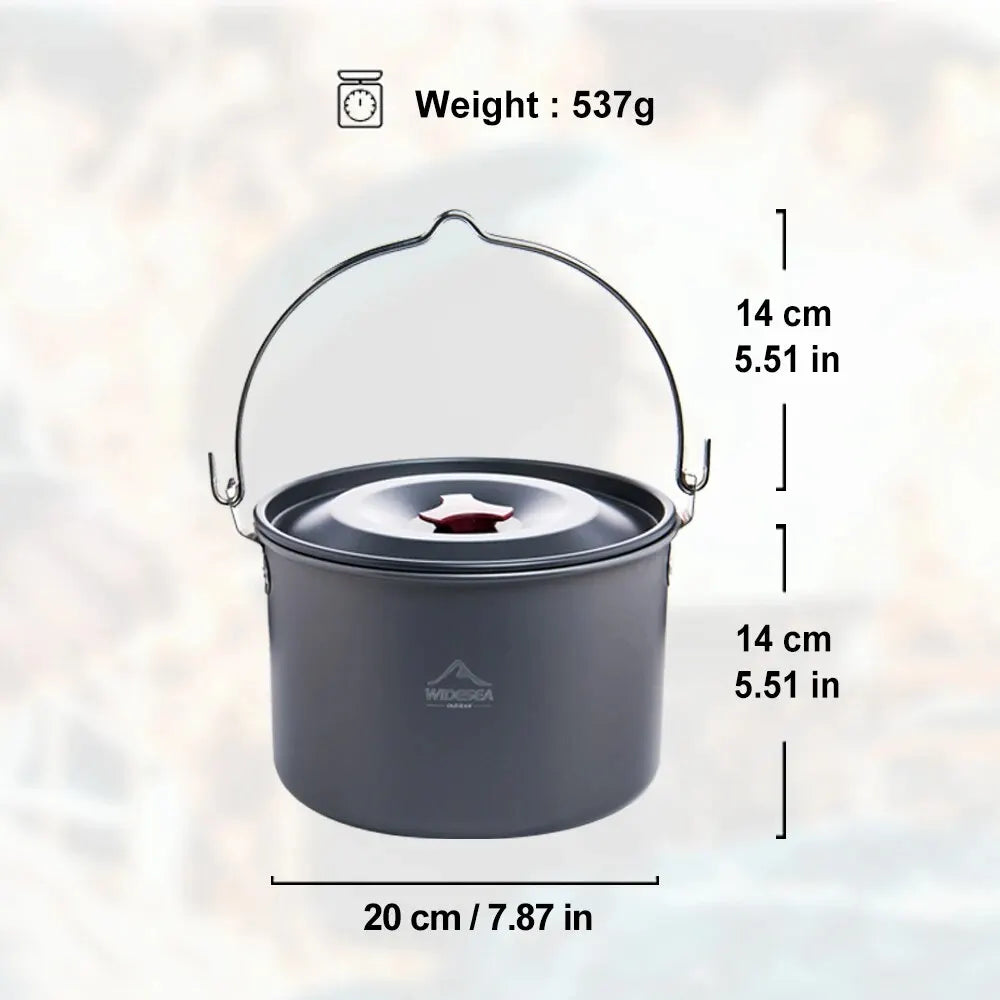 4L Camping Hanging Pot Cookware-3