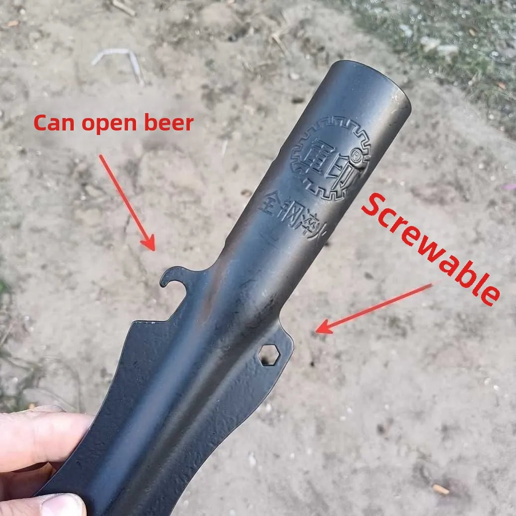 New Stainless Steel Spearhead Boar Spear Gardening Tip Shovel Outdoor Multi-Tool Spear survival gear camping tools edc camping