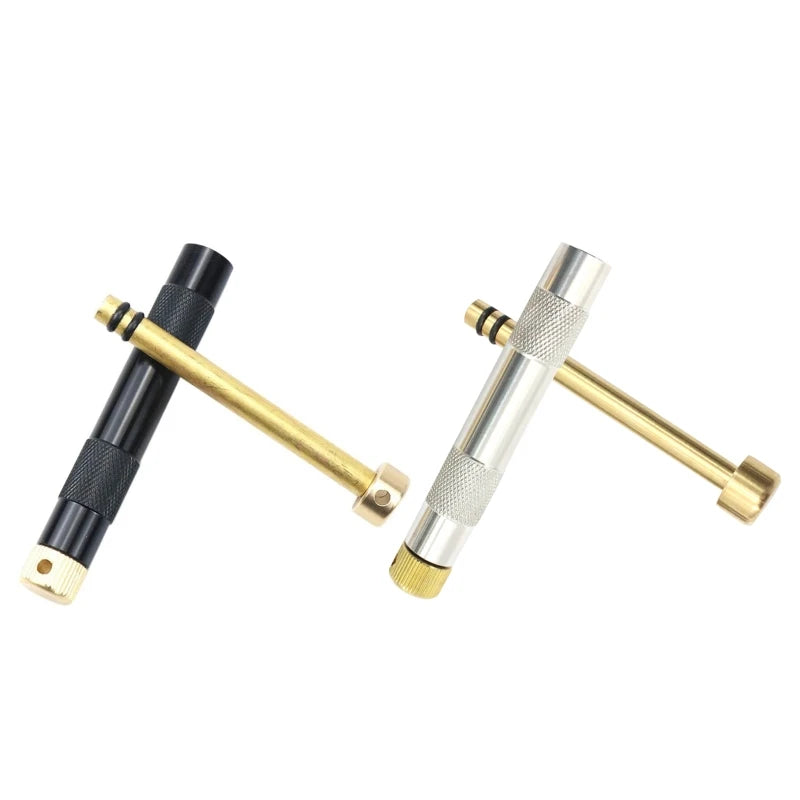 Flame Machine, Fire Piston Kit with Emergency Tools, Brass Piston, Fire Drive Tube, Air Compression Torch for Outdoor 24BD