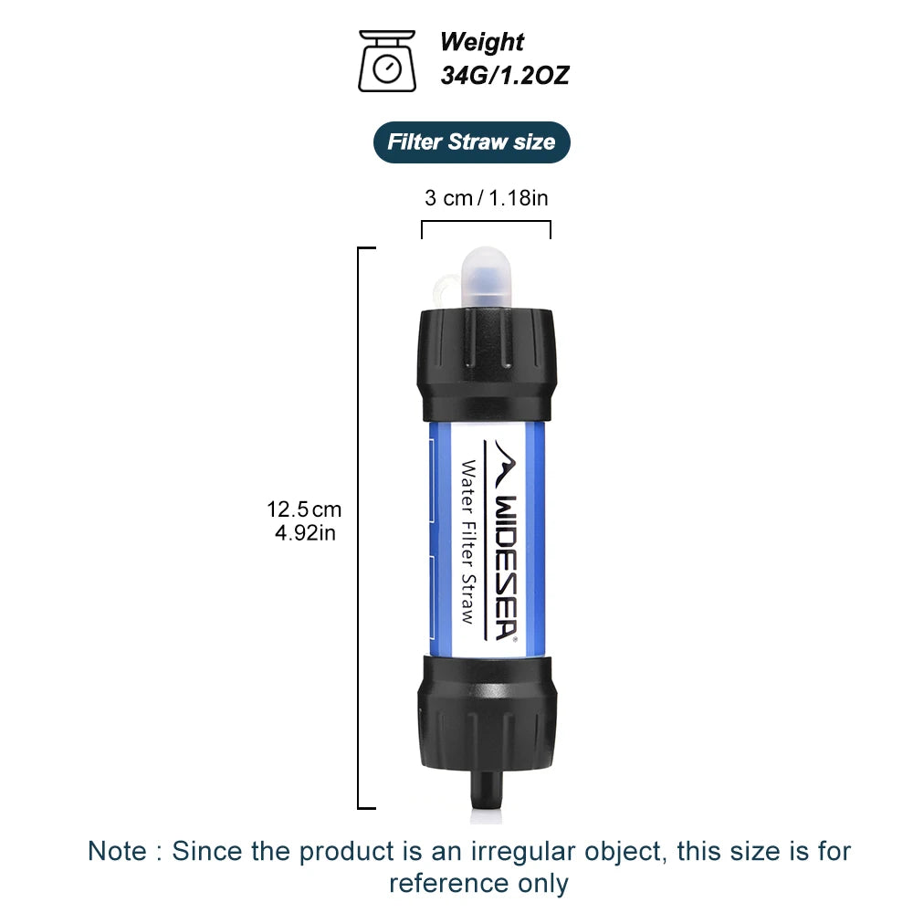 Widesea Camping Outdoor Water Purifier 0.01Micron Filtration Portable Reusable Straw Type Use Of Highqualitymedical Hollow Fiber