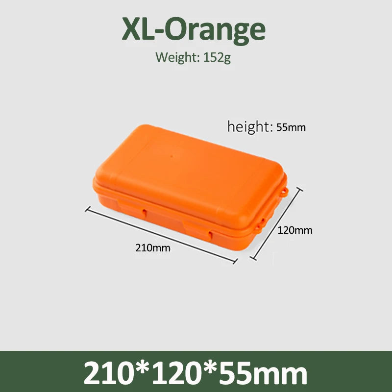 S/L/XL Size Outdoor Plastic Waterproof Sealed Survival Box Container Camping Outdoor Travel Storage Box Fishing Tackle Bag