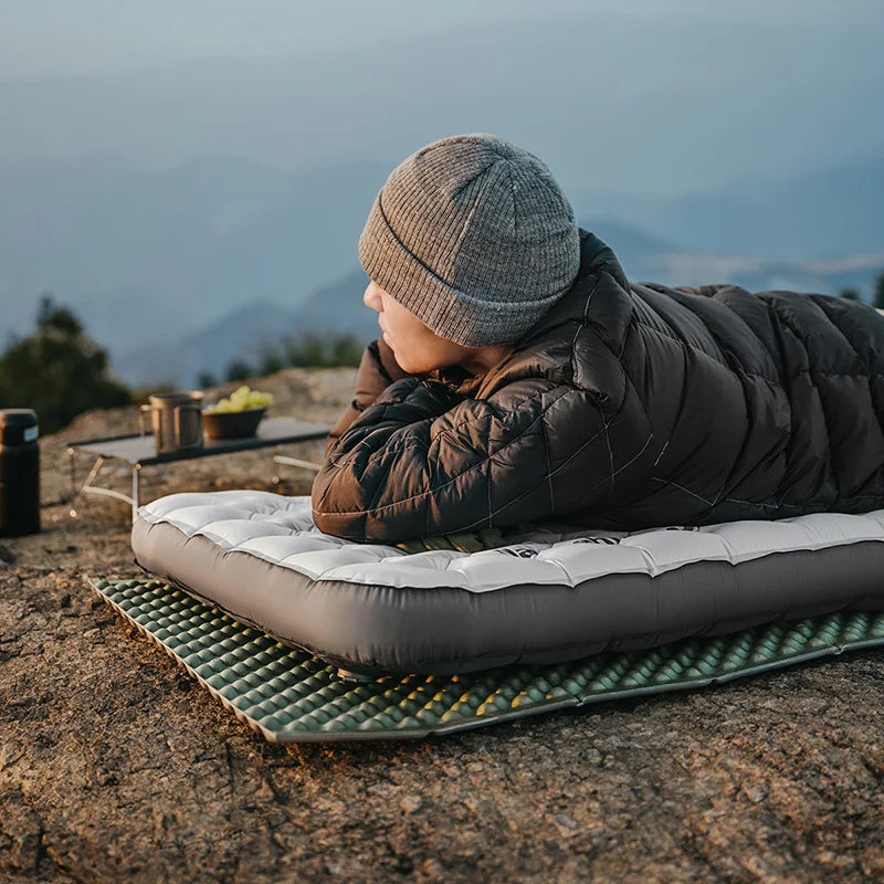 Inflatable Pad 6.5 R-Value Thermal Air Mattress White-3