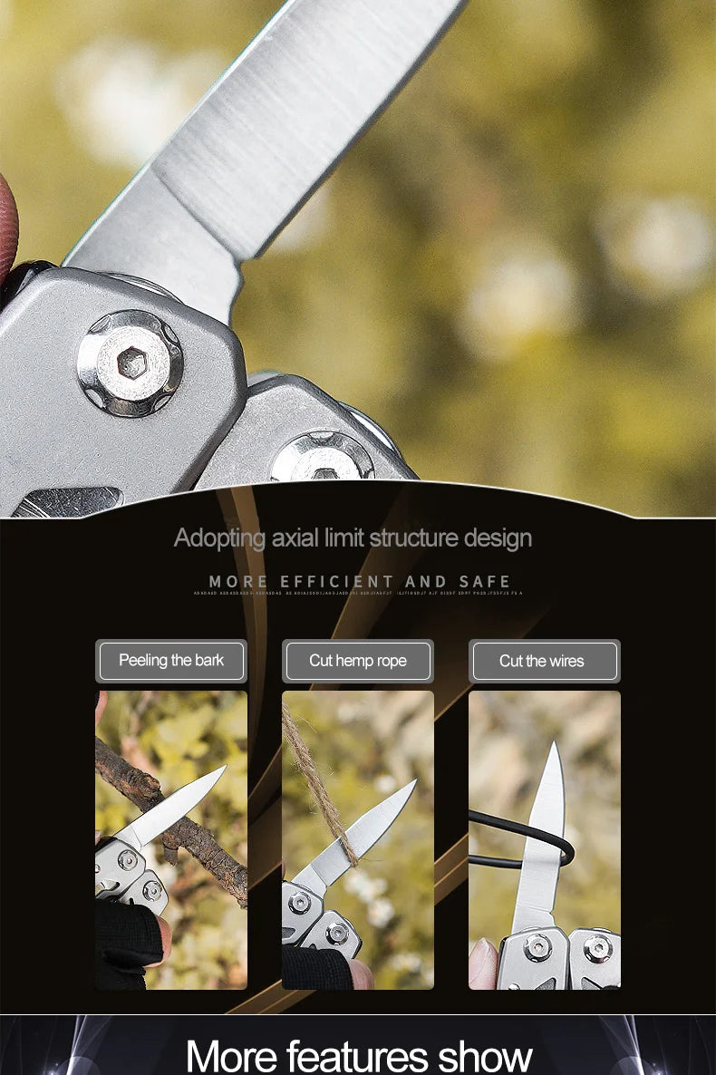 Multifunction Folding Pliers Pocket Knife Plier Outdoor Camping Tactical Survival Hunting Tools Stainless Steel Multi-tool Knife
