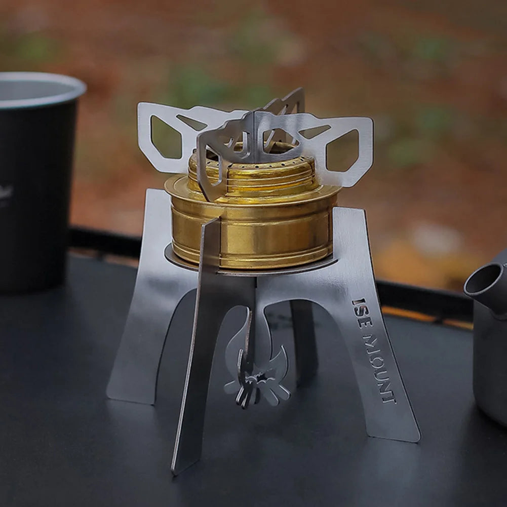 1/2pcs Mini Alcohol Stove Cross Stand Stainless Steel Sturdy Cooking Ultra-light Spirit Burner Cross Stand for Outdoor Camping
