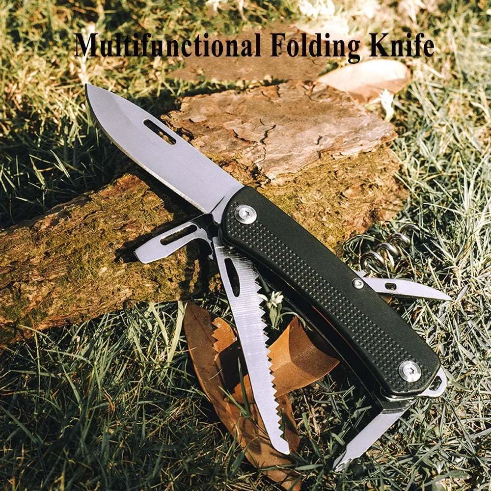 Pink Folding Knife Multipurpose Tools Self Defense Hunting Tactical Pocket Knife Survival Gear Camping Equipment EDC Hand Tools