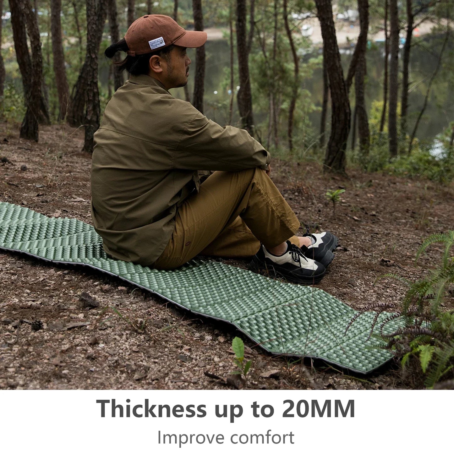 Ultralight Folding Camping Mat Moistureproof Pad Green-4