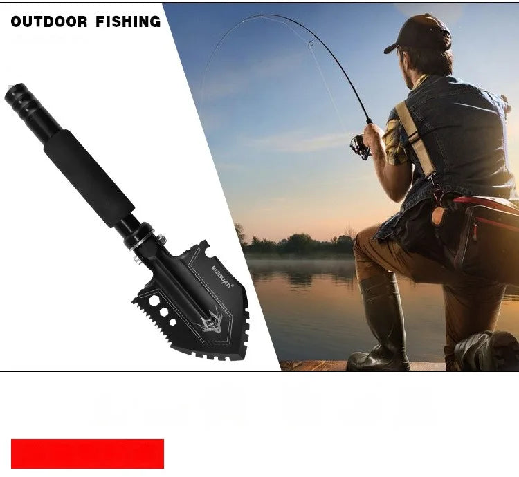 Outdoor Engineering Shovel Folding Multi-function Survival Shovels Steel Small Fishing Shovels Truck Mounted Military Tools