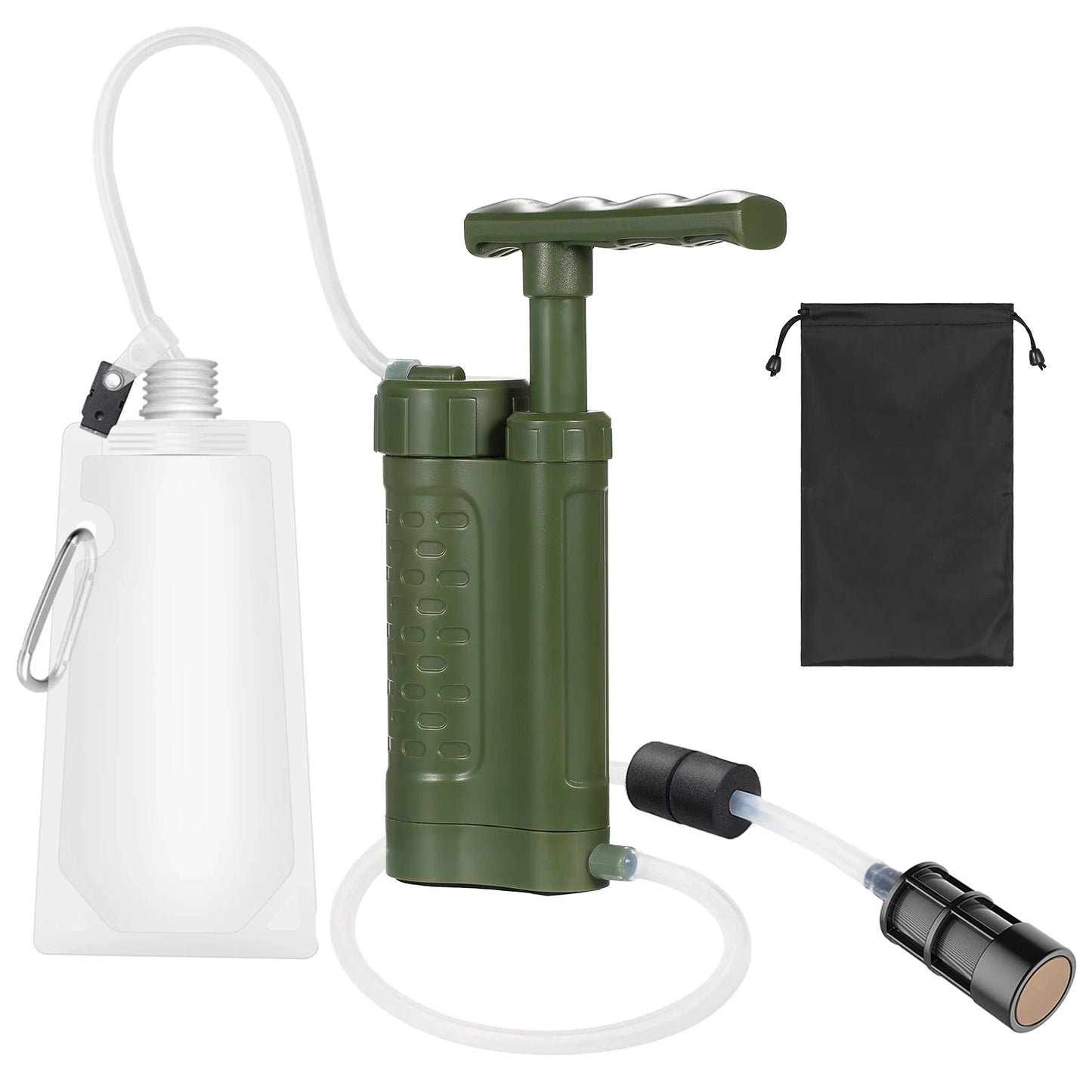 Outdoor Water Filter Filtration System Pump Water Filtration System with 0.01 Micron Water Filter Survival Tool Camping Supplies