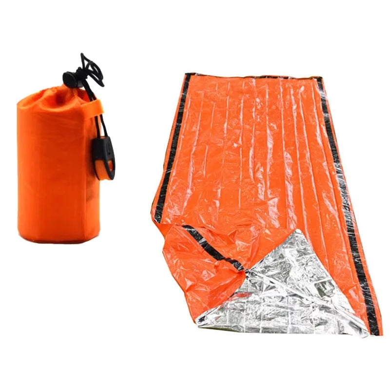 Portable Insulated sleeping bag Waterproof Emergency Survival Outdoor Edc Camping Gear Thermal Sack First Aid Rescue Kit Mylar