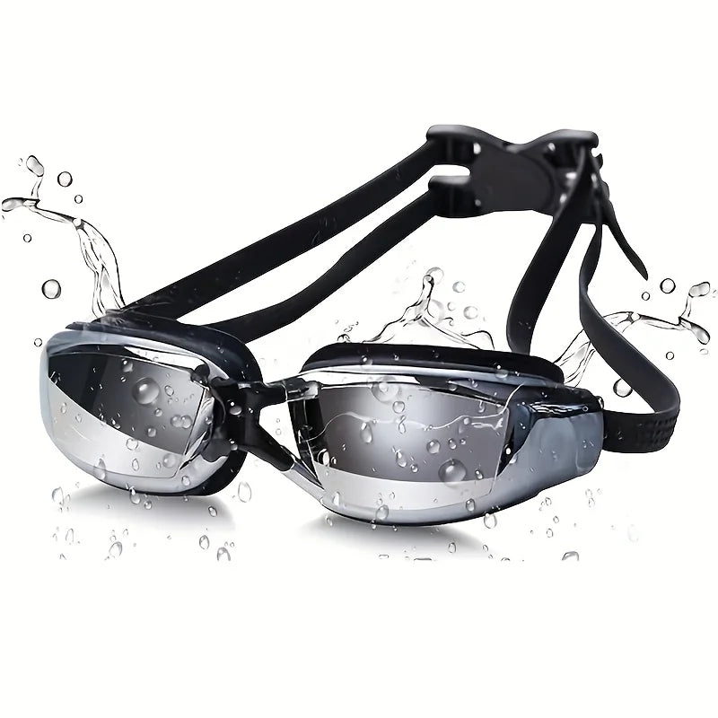 Swimming goggles; suitable for swimming, water sports, diving, swimming accessories, adjustable headband swimming equipment.