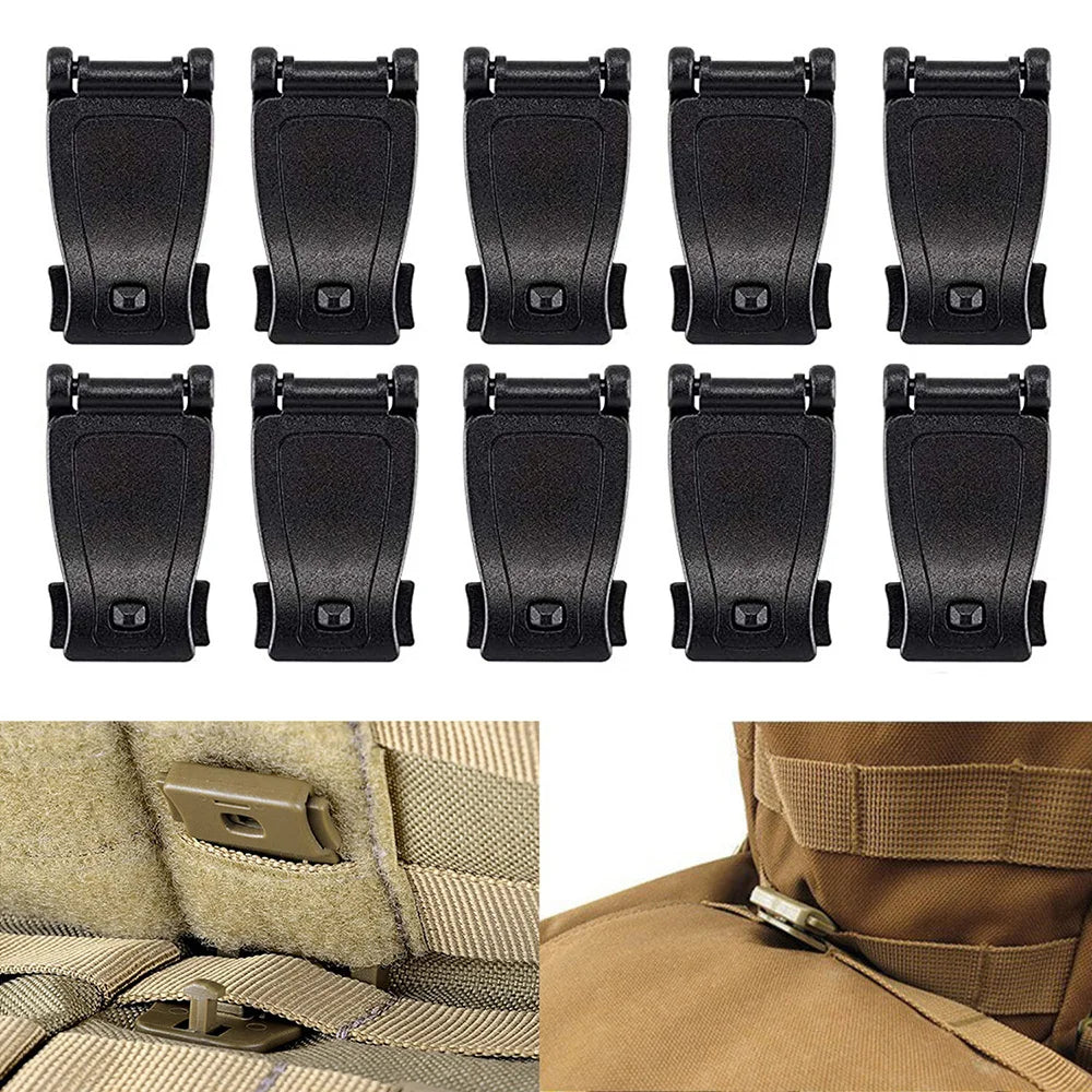 32/13PCS Molle Accessory Kit Outdoor Tactical Backpack Vest Waistband Locking Gear Mesh Support Elastic Buckle Hunting accessory