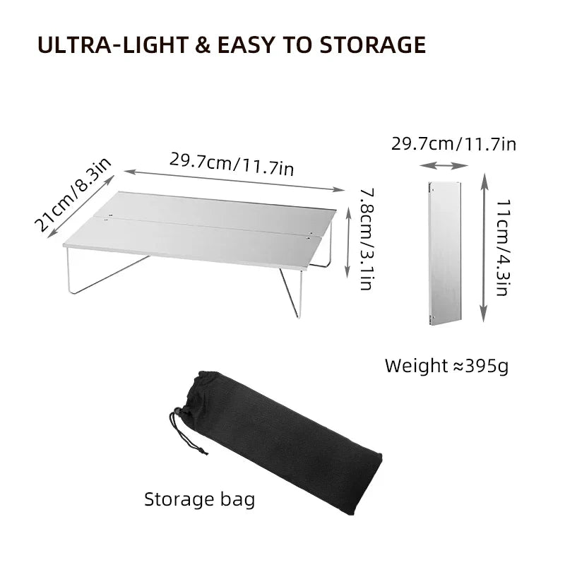 Ultralight Mini Outdoor Folding Table - Aluminum Alloy Camping Table-1