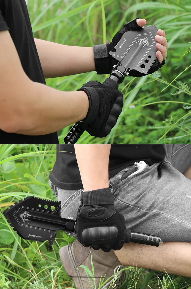 Outdoor Engineering Shovel Folding Multi-function Survival Shovels Steel Small Fishing Shovels Truck Mounted Military Tools