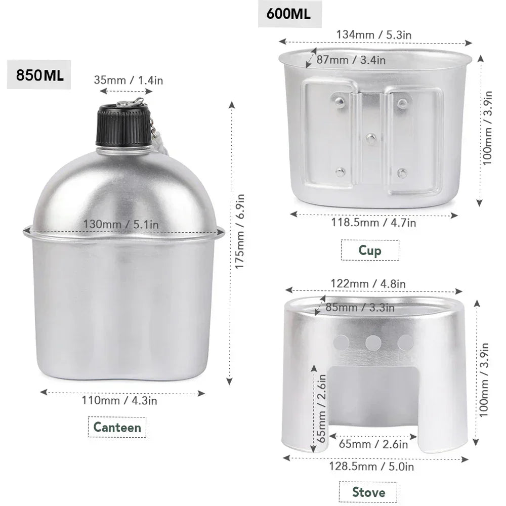 4pcs Cookware Set Outdoor Camping-1