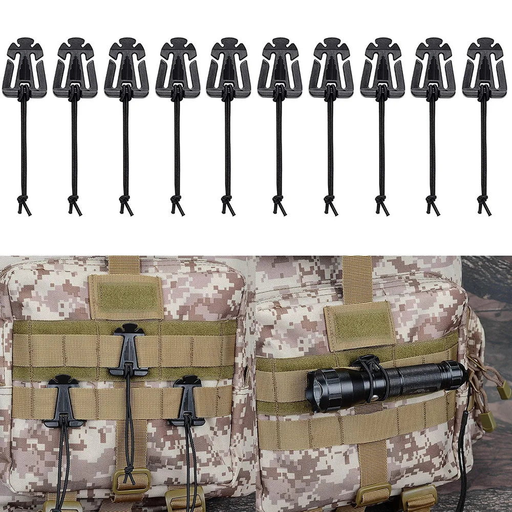 32/13PCS Molle Accessory Kit Outdoor Tactical Backpack Vest Waistband Locking Gear Mesh Support Elastic Buckle Hunting accessory