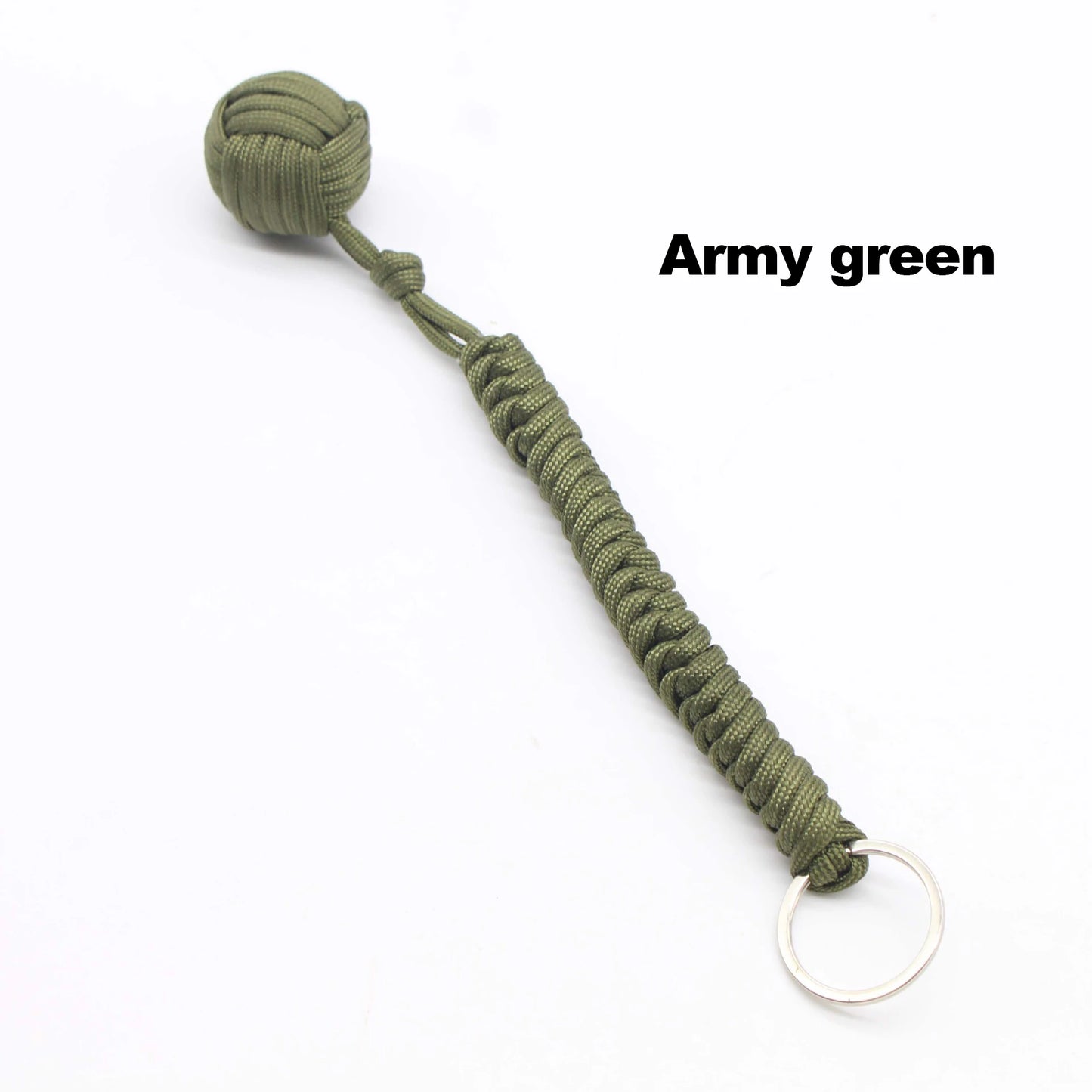 Outdoor Security Protection Black Monkey Fist Steel Ball for Girl Bearing Self Defense Lanyard Survival Key Chain Broken Windows