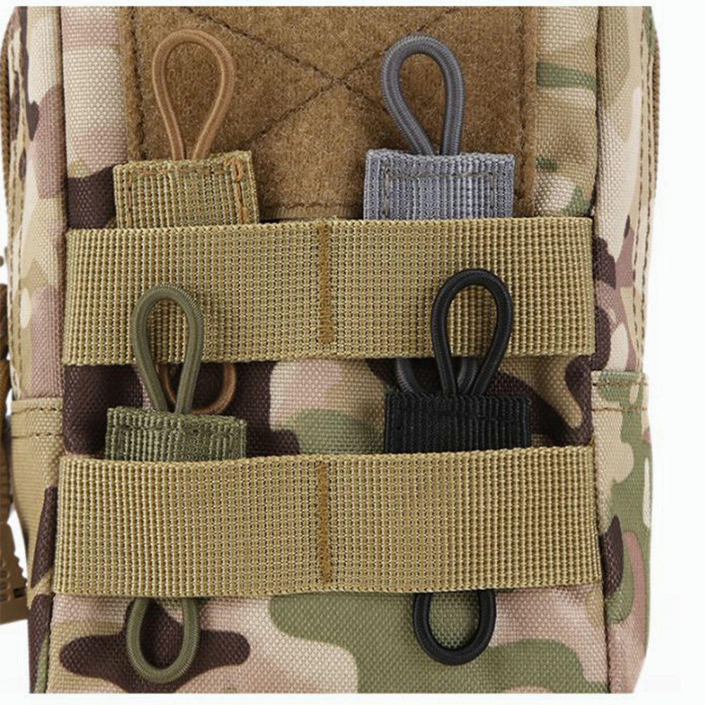 MOLLE Elastic Strap Bag Binding Buckles Outdoor Camping Multitool Retainer For Antenna Stick Pipe Camping Gear