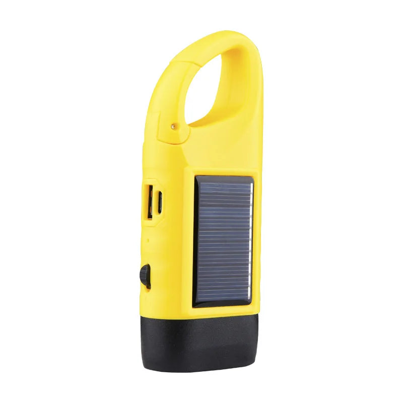 Solar Powered LED Flashlights USB Charging Flashlight Survival Gear for Outdoor Camping Hiking Emergency Torch Light