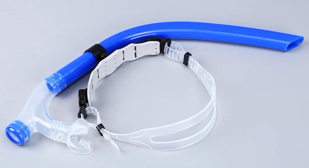 Swim Snorkel For Lap Swimming Training Snorkeling Front Mounted Training Gear With Comfortable Silicone Mouthpiece For Adult/Kid