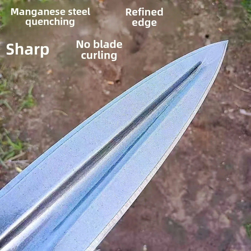 New Stainless Steel Spearhead Boar Spear Gardening Tip Shovel Outdoor Multi-Tool Spear survival gear camping tools edc camping