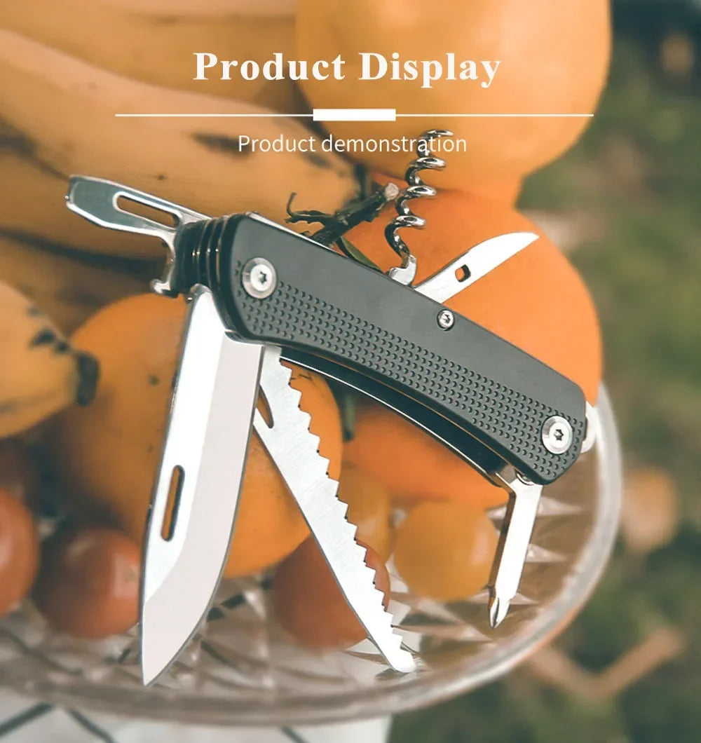 Pink Folding Knife Multipurpose Tools Self Defense Hunting Tactical Pocket Knife Survival Gear Camping Equipment EDC Hand Tools